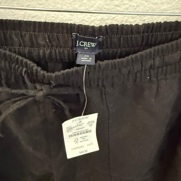 NWT J crew Linen Classic Black Women's Shorts size M - Picture 3 of 4